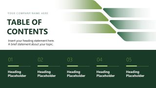 Contents Navigation - Operational Excellence PPT Layout