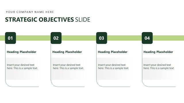 Strategic Objectives Four-Stage Planning Slide
