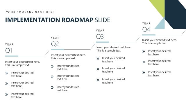 Implementation Roadmap with Quarterly Milestones PPT Deck