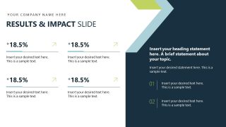 Results & Impact - Business Case Studies PPT Layout