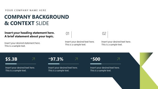 Company Background and Context Overview Slide