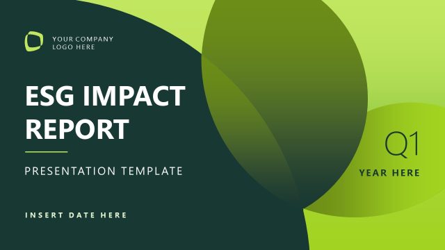 ESG Impact Report Presentation Cover Slide