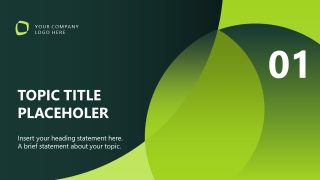 Section Divider Slide - ESG Impact Report PPT Design