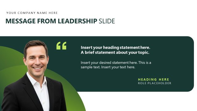 ESG Report Topic Title Placeholder Slide