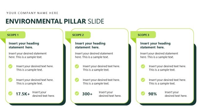 Environmental Pillar ESG Metrics Presentation Slide