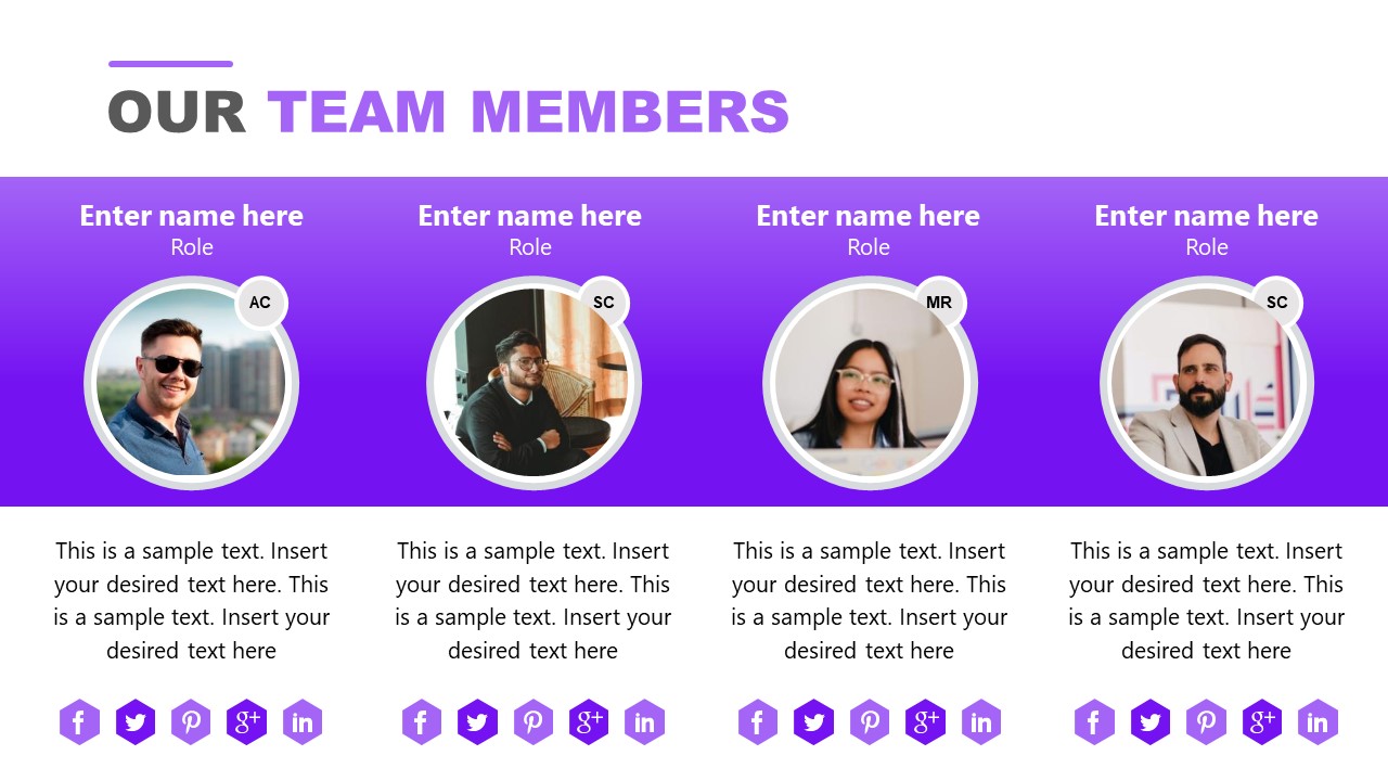 Team Introduction Template for PowerPoint SlideModel