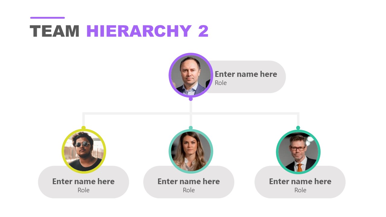 Team Roles And Responsibilities Hierarchy PowerPoint SlideModel