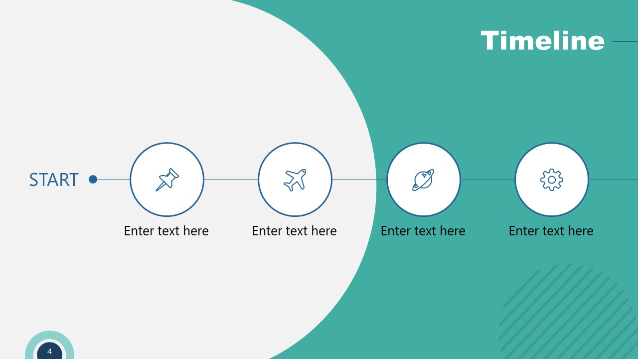 Elevator Pitch PowerPoint Horizontal Timeline Slide - SlideModel