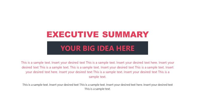 Executive Summary Hot Ideas PowerPoint