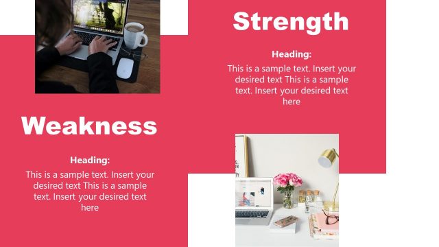 SWOT Weaknesses Strengths Hot Ideas PowerPoint