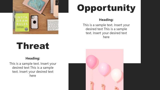 SWOT Threats Opportunities Hot Ideas PowerPoint