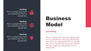 Business Model PowerPoint Template of Contents 