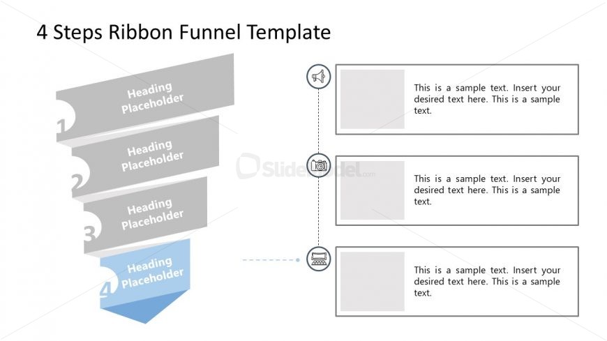 PPT Funnel Chart Template Level 4