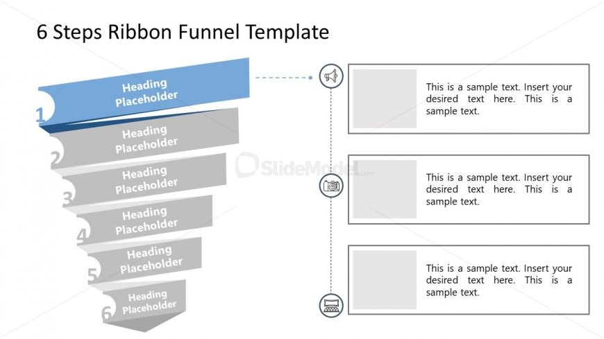 Funnel Chart Step 1 PowerPoint Diagram