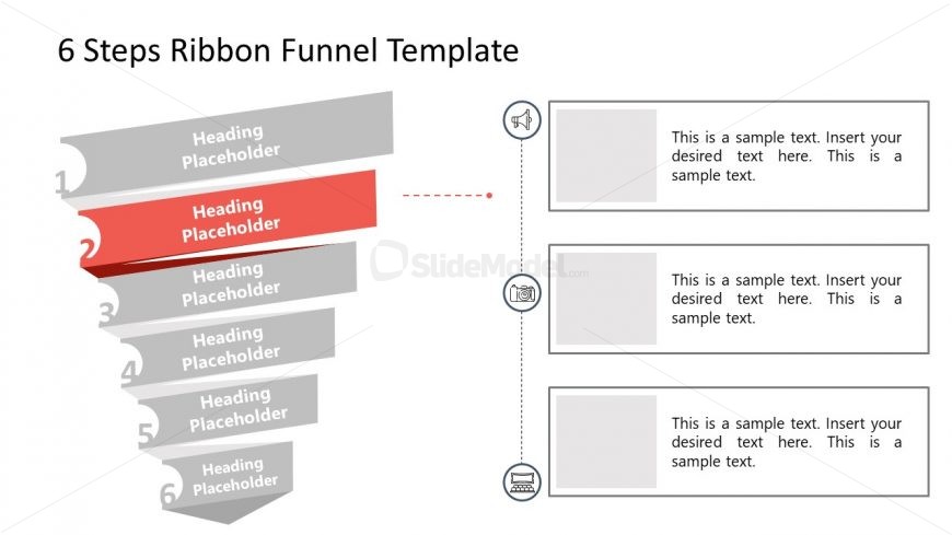 Funnel Chart Step 2 PowerPoint Diagram