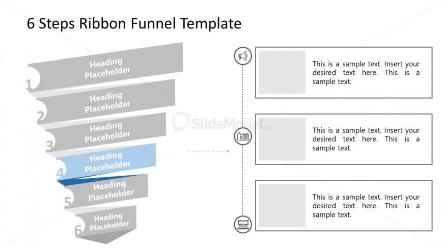 Funnel Chart Step 4 PowerPoint Diagram