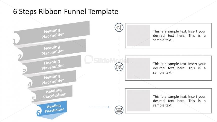 Funnel Chart Step 6 PowerPoint Diagram