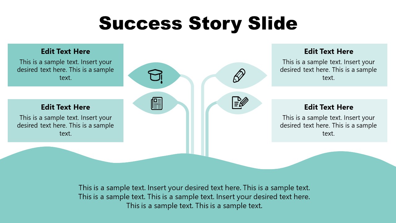 4 Steps Powerpoint Success Story Template Slidemodel