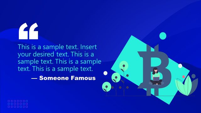 Cryptocurrency Quote Slide Template