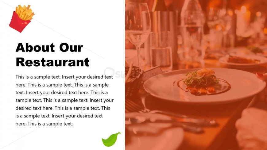 Sales Pitch Restaurant About Template 