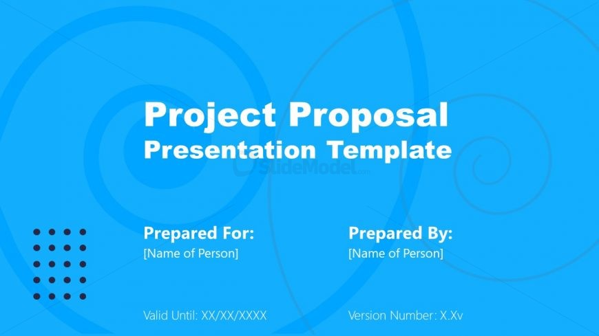 Blue Slide Design Cover Slide PPT Project Proposal