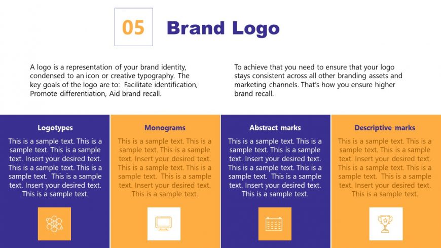 Logo Slide in Brand Management Template