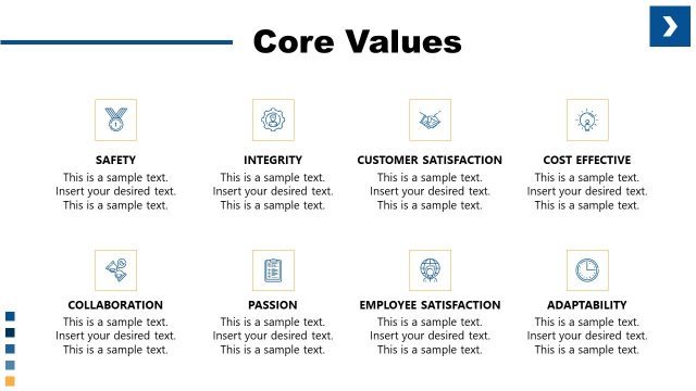 Core Values Template for Company Culture PowerPoint