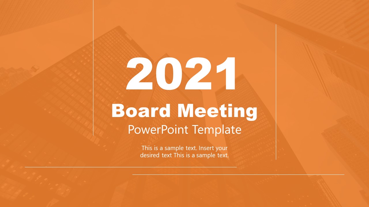 a presentation in the board meeting speech