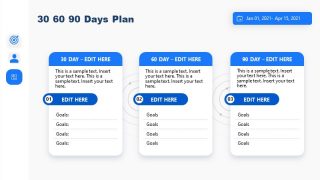 Timeline and Planning Template 30 60 90 Day Plan Animation 