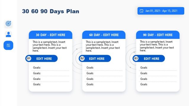 Animated PowerPoint Report of 30 60 90 Day Plan Timeline