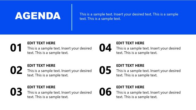 Agenda Template for Franchise Development PowerPoint