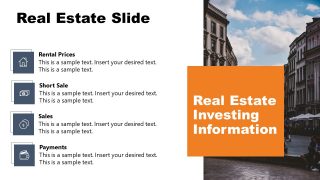 Content Slide for Information of Investments 