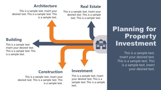 5 Steps Arrow PowerPoint Real Estate Investment Planning