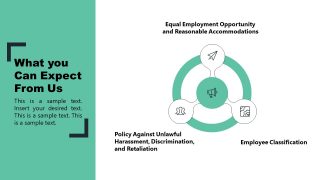 3 Steps Policy PowerPoint Employee Handbook 