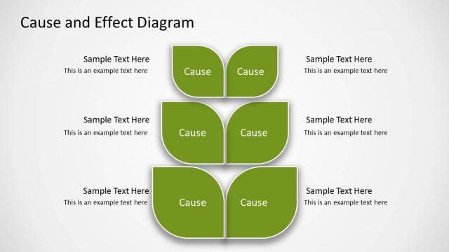 Green Cause & Effect Diagram for PowerPoint