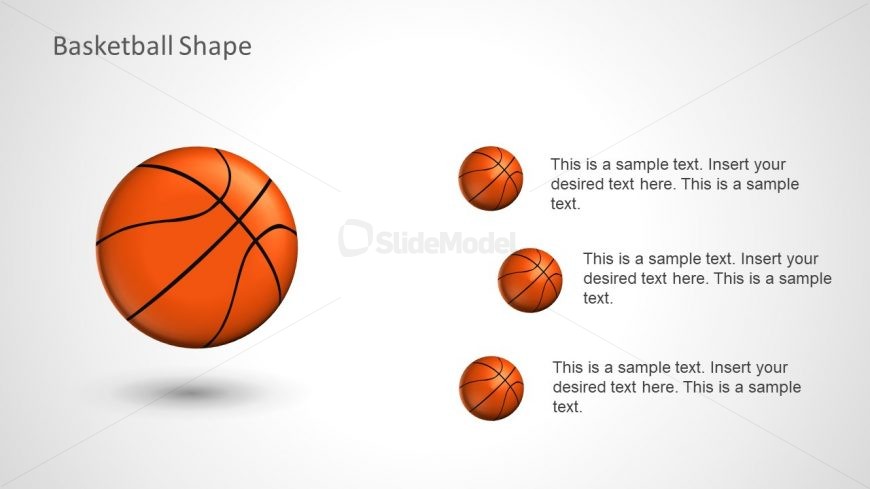 Slide of Presentation Agenda in Basketball Shapes