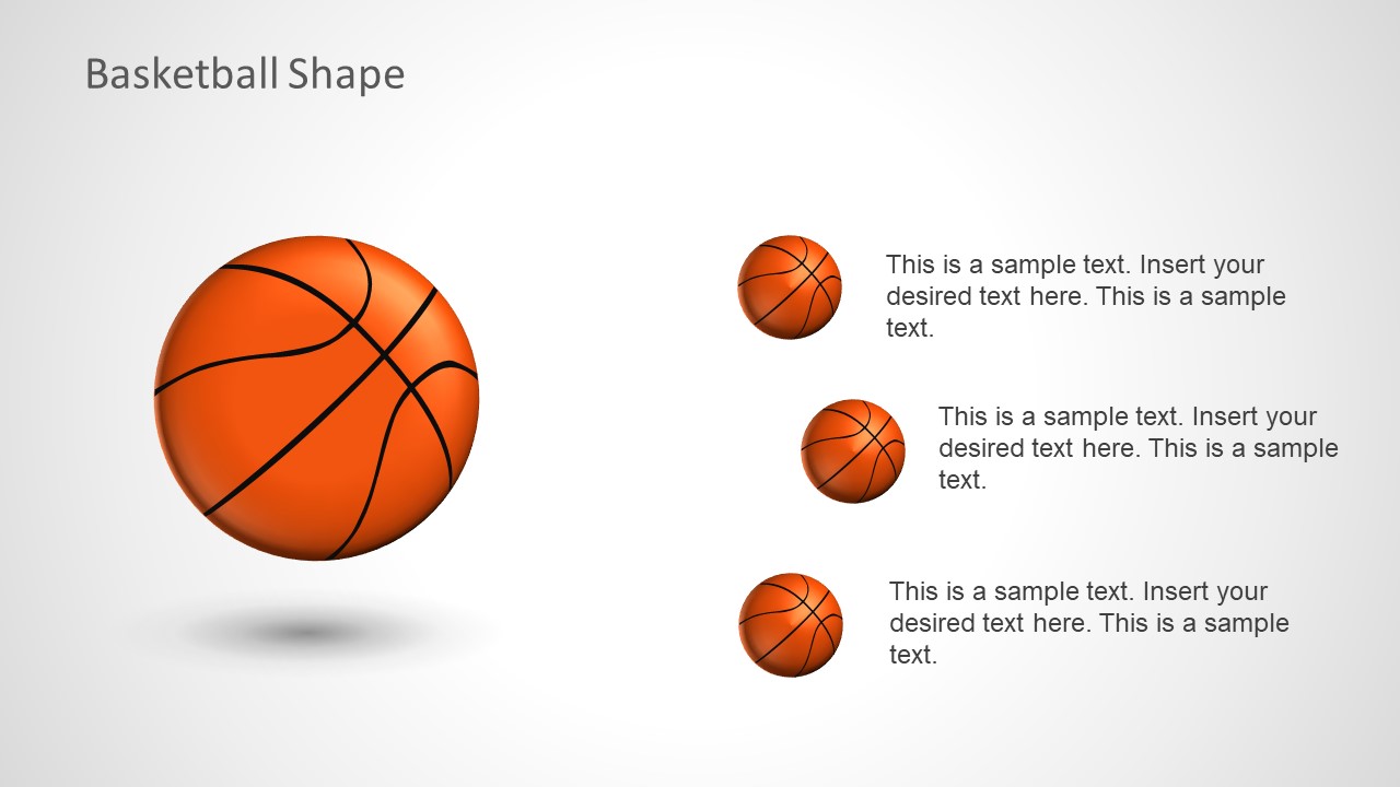 Slide of Presentation Agenda in Basketball Shapes