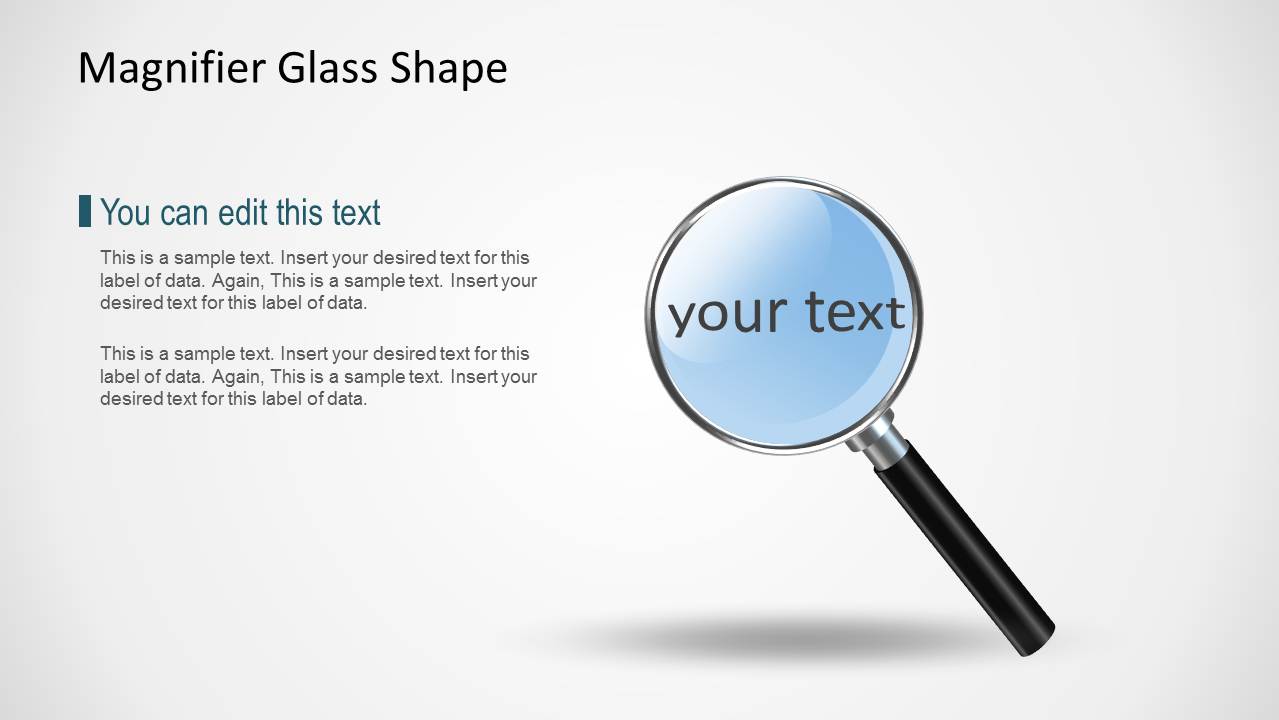 Magnifier Glass Shape for PowerPoint & Presentation Slides