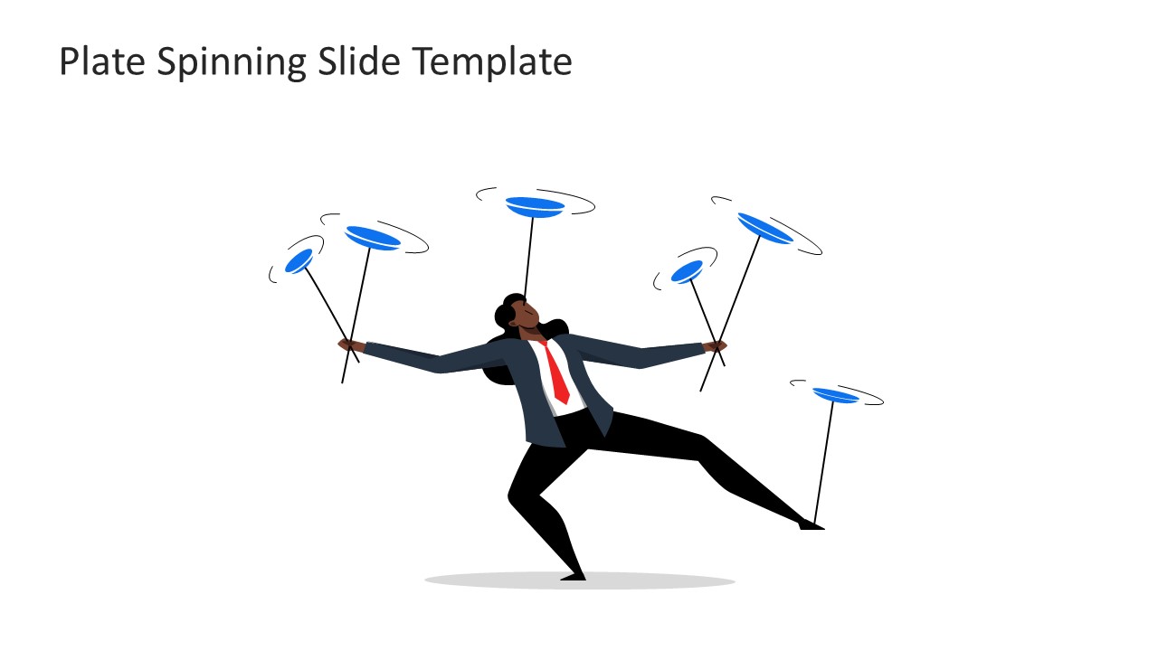 Vector Illustration - Plate Spinning PowerPoint Template