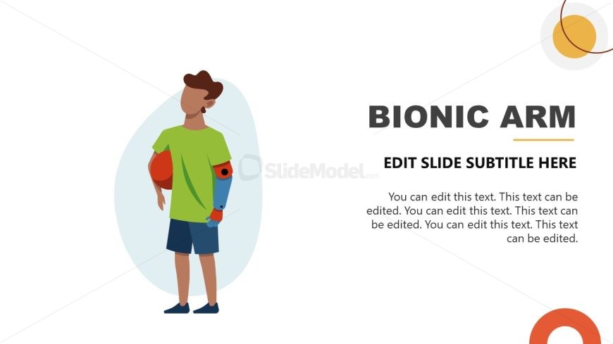 Slide for Bionic Arm with Human Character 