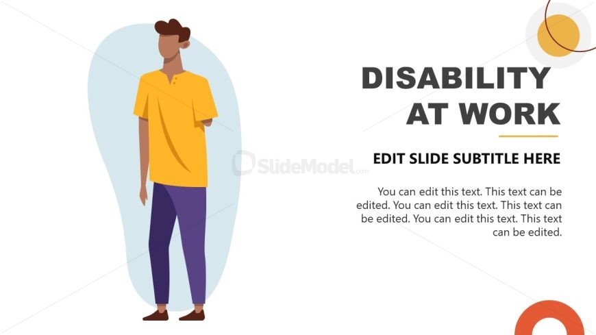 Diversity at Work PowerPoint Template - Disability at Work Slide
