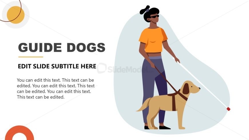 Diversity at Work Template for PowerPoint - Guide Dogs Slide 