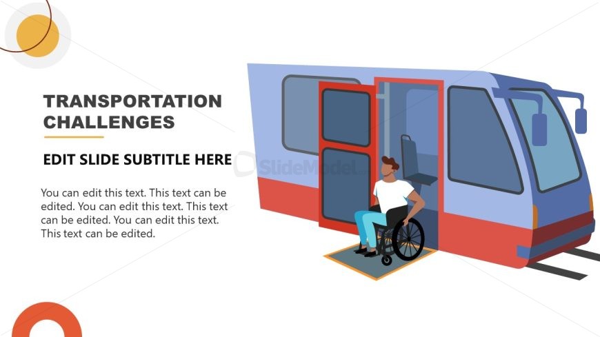 Transportation Challenges Slide for Diversity at Work Presentation Template 