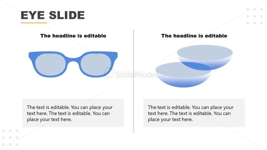 Slide with Glasses for Eye Structure Presentation