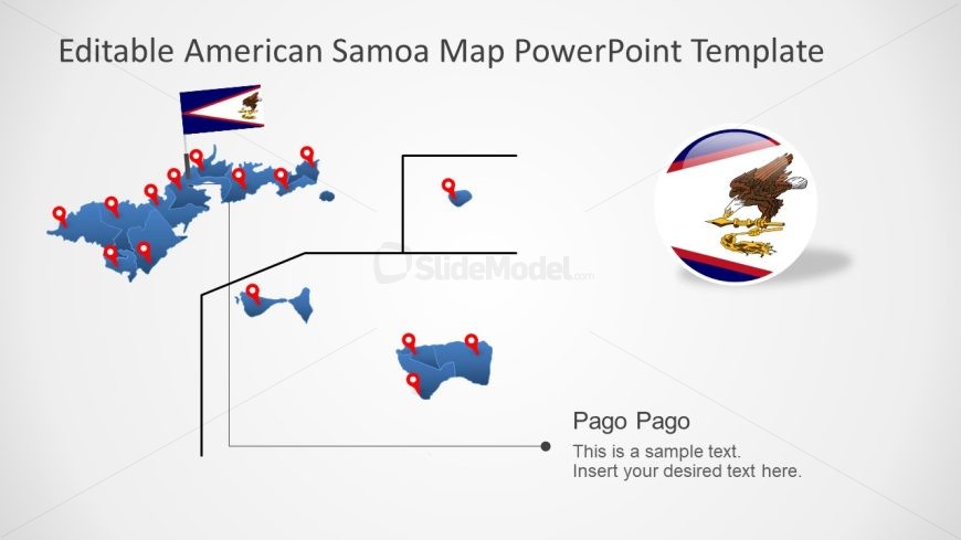 American Samoa Map Template for Presentation