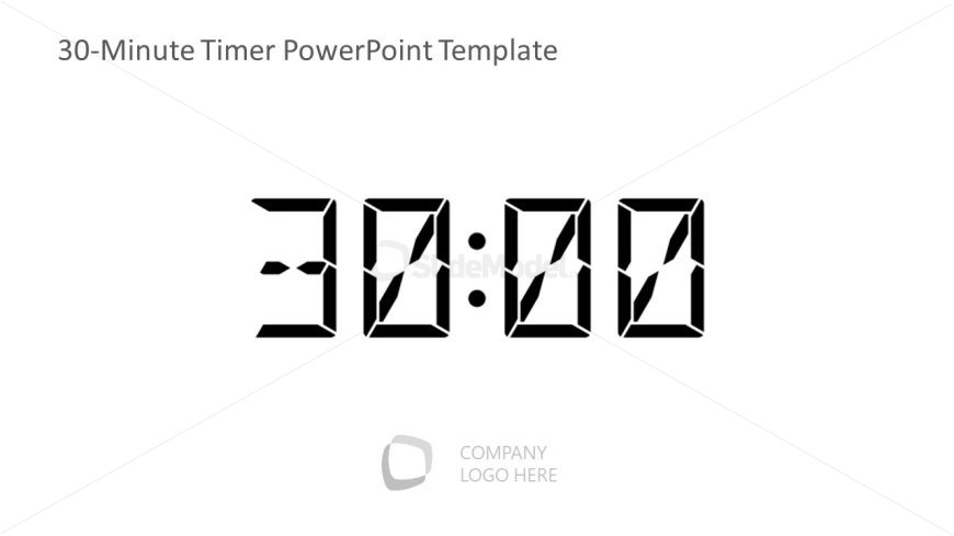 Editable 30-Minute Timer PowerPoint Slide