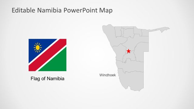 Flag and Country Slide – Namibia Presentation Map
