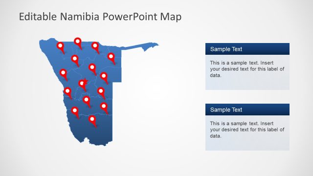 Namibia PowerPoint Map Diagram Slide