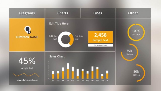Blur Dashboard Slide for PowerPoint