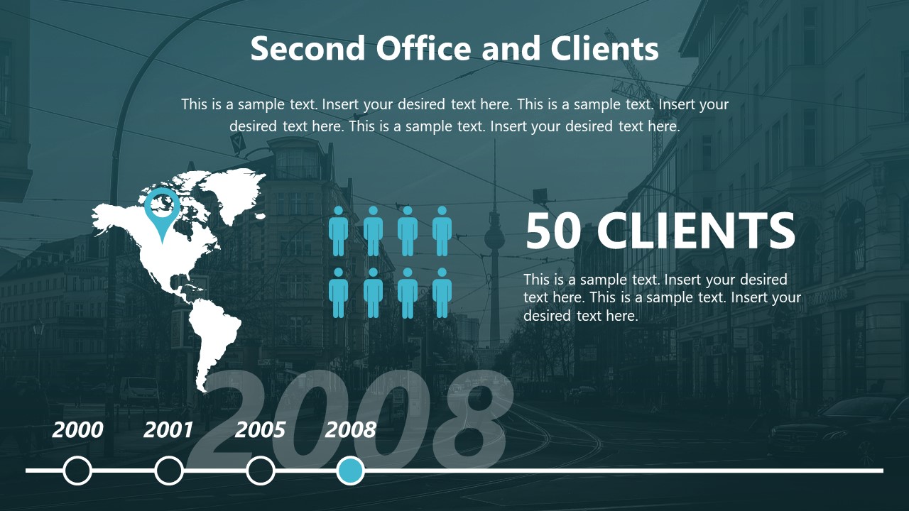 Animated Corporate History Timeline PowerPoint Template